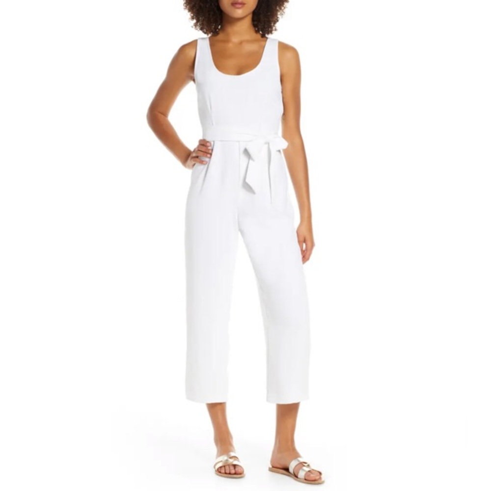 BB Dakota Womens Straight Leg Crop Jumpsuit